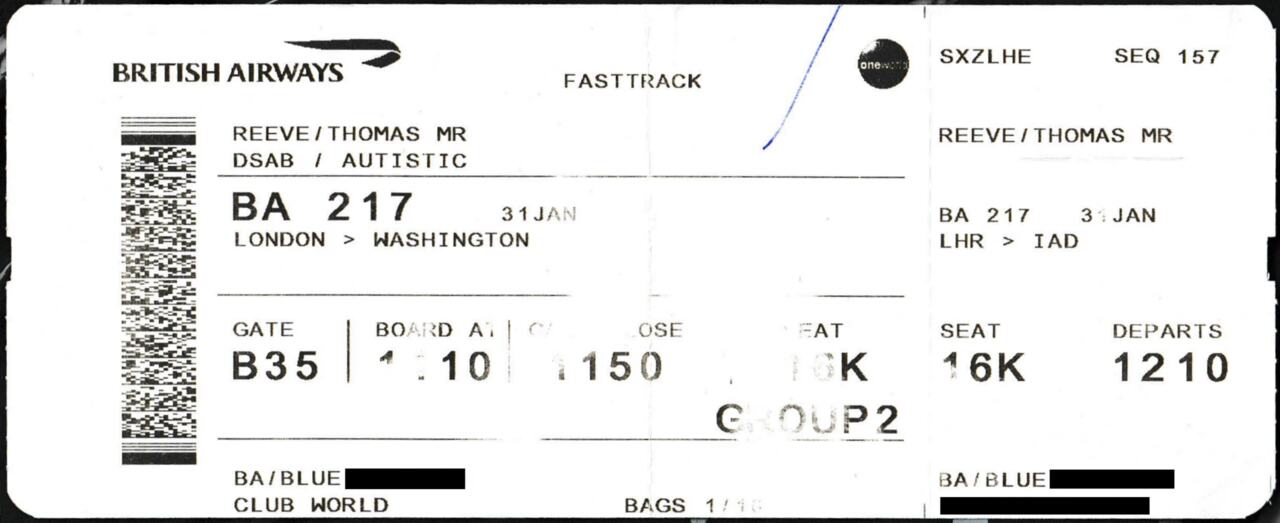 Boarding gate scanning boarding pass