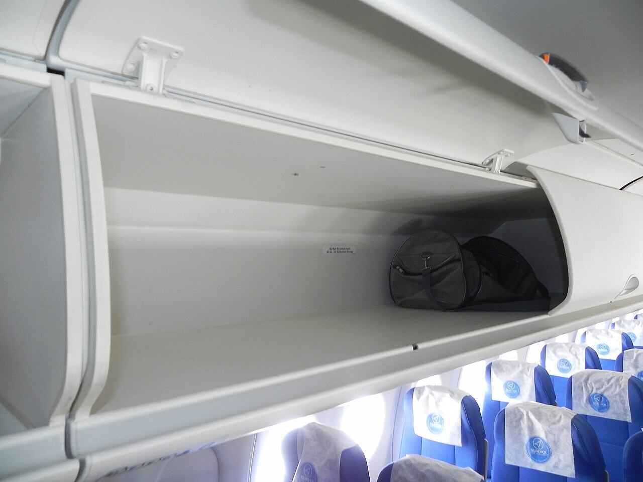 Backpack under airplane seat