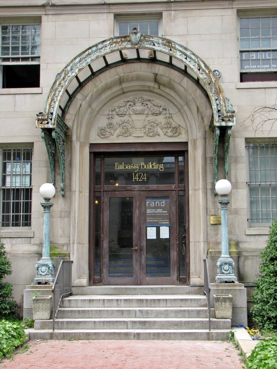 Embassy consulate building sign
