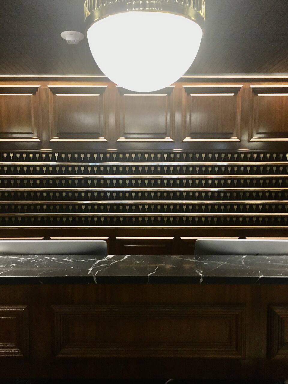 Hotel reception check-in desk