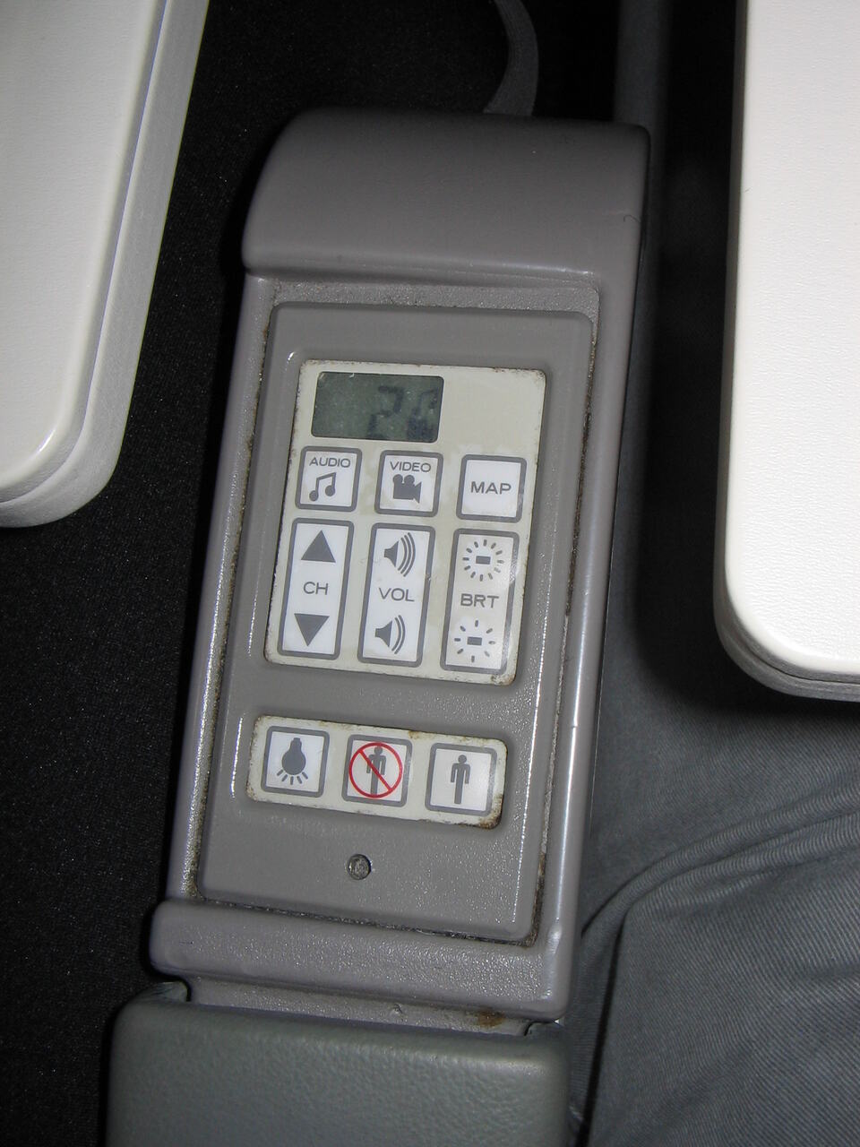 Inflight entertainment screen airplane seat