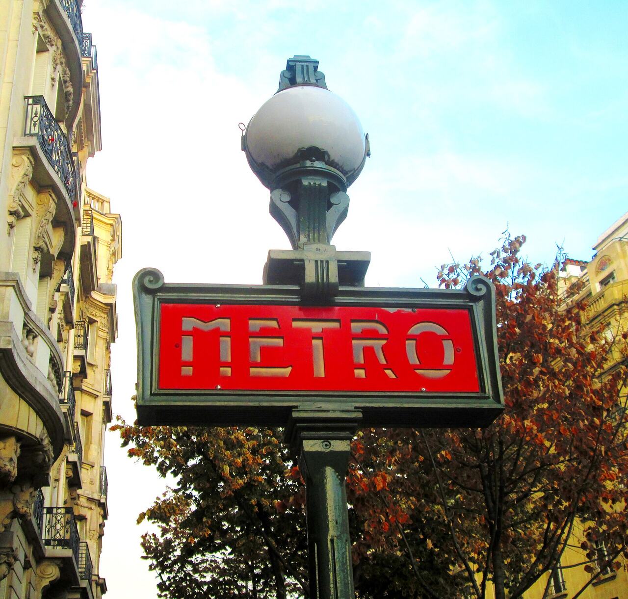 Paris metro station entrance