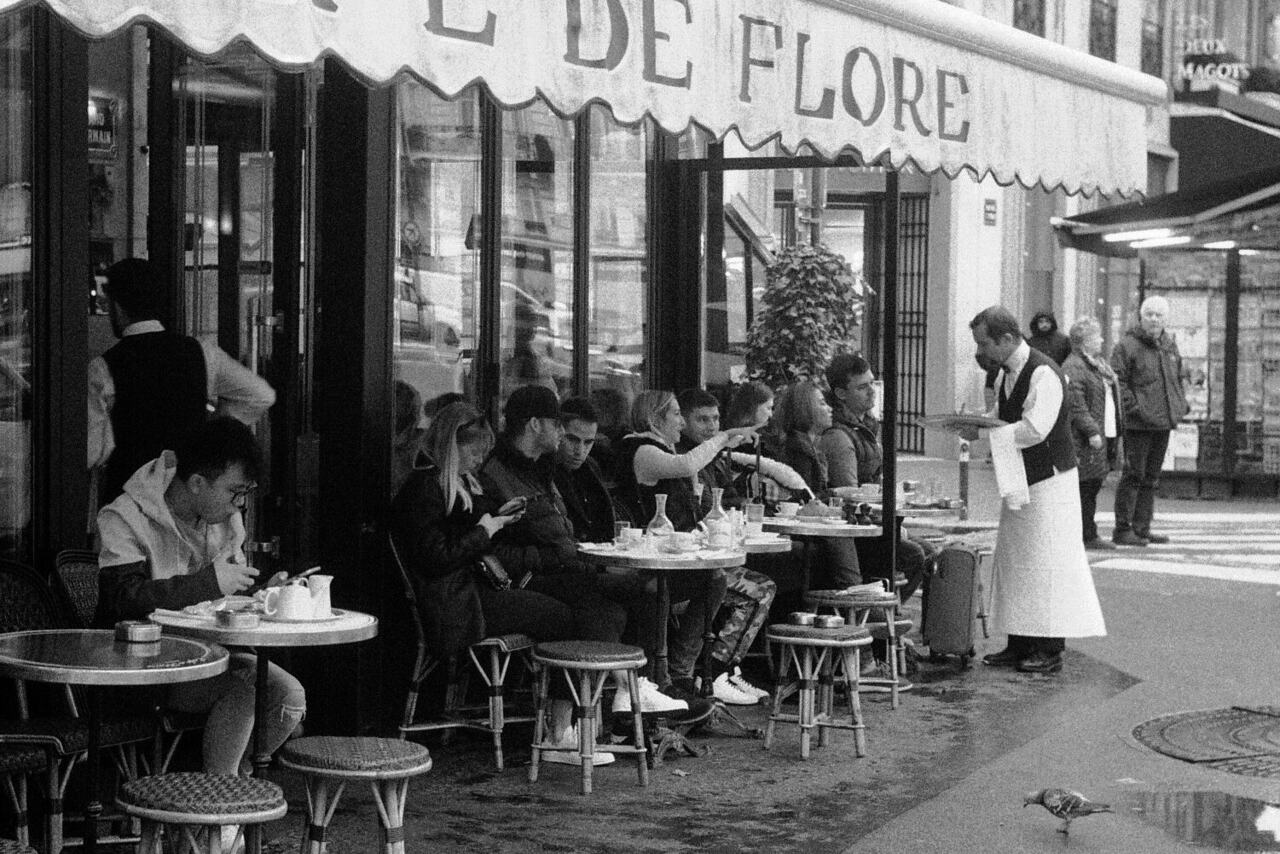 Paris cafe terrace street