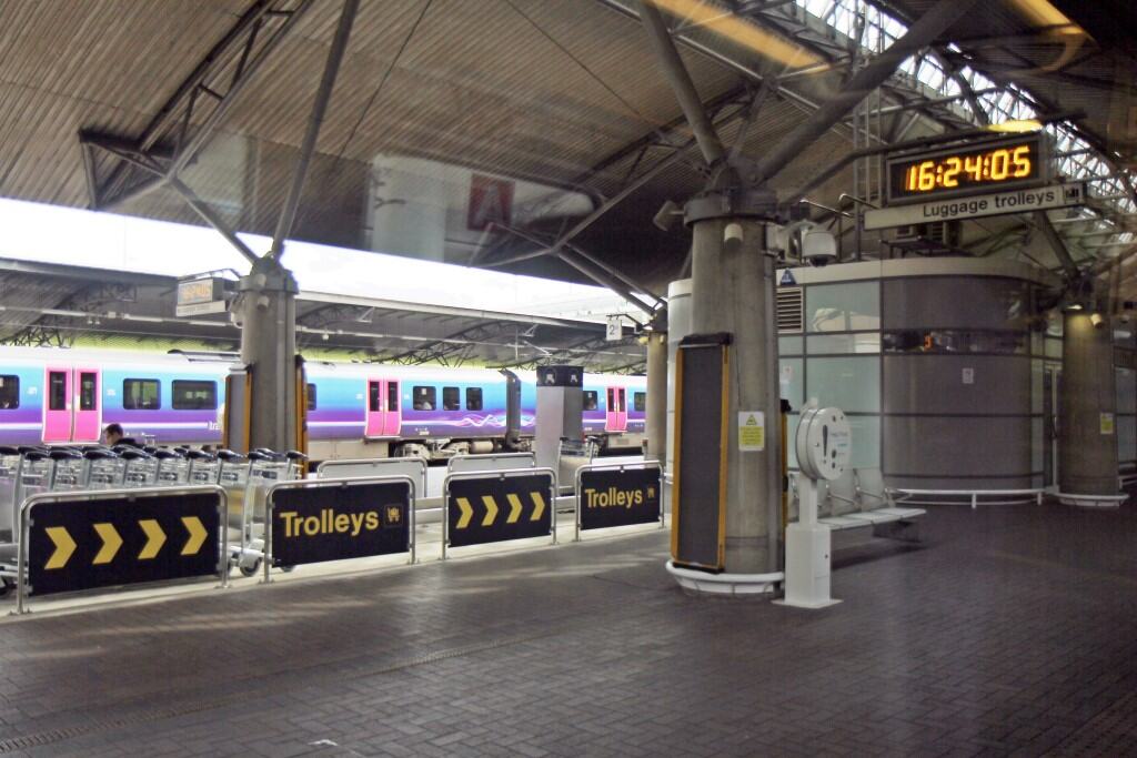 Airport train station platform express
