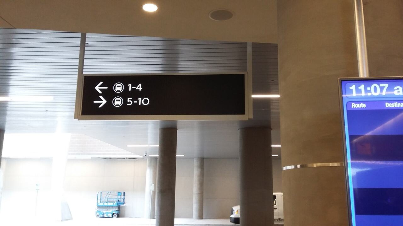 Connecting flights transit sign airport